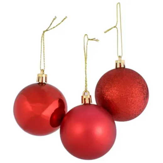 Red Christmas Baubles Set - Balls